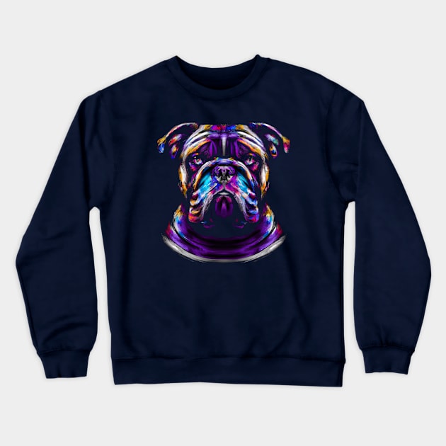 Olde English Bulldogge Ink Painting Crewneck Sweatshirt by Furrban